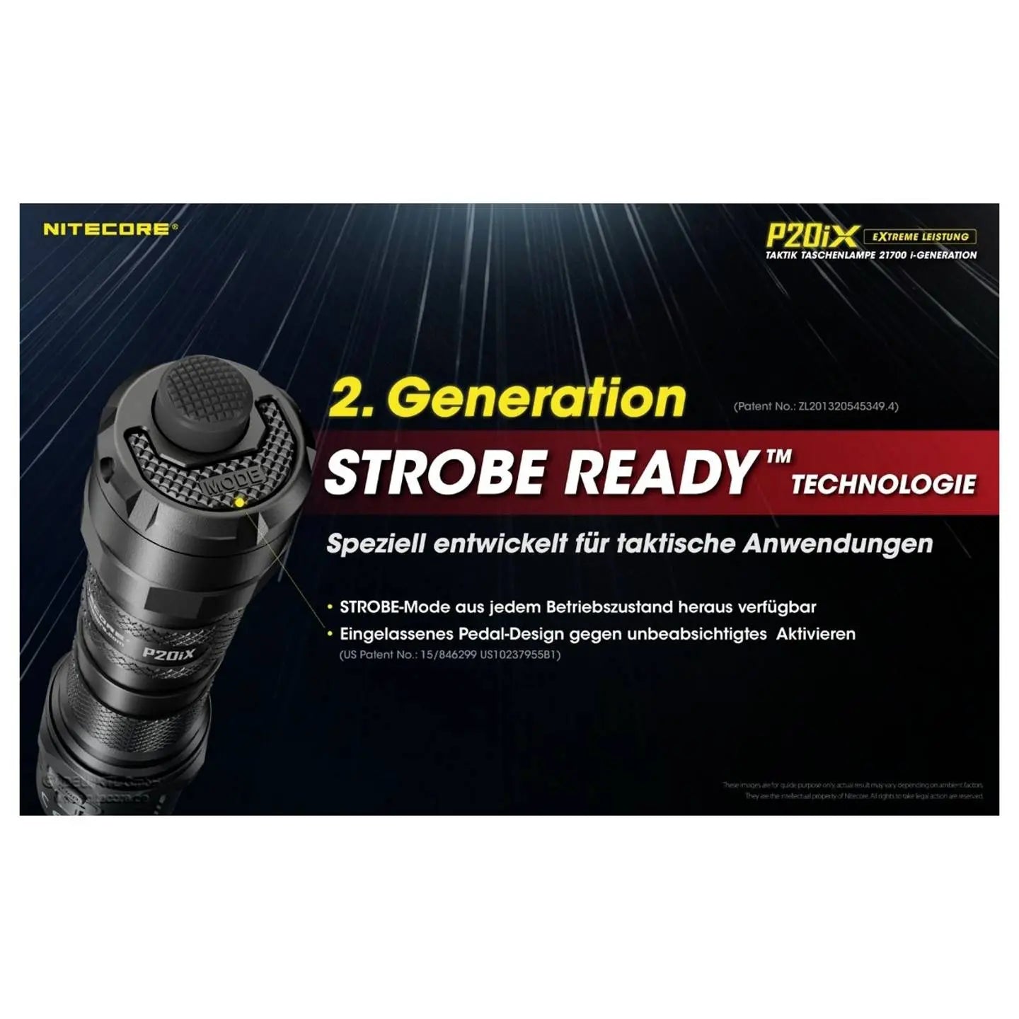 D-Ware Nitecore Taschenlampe P20i X Schwarz Led Akku Precise Serie 4000 Lm Defektware - 6952506406722