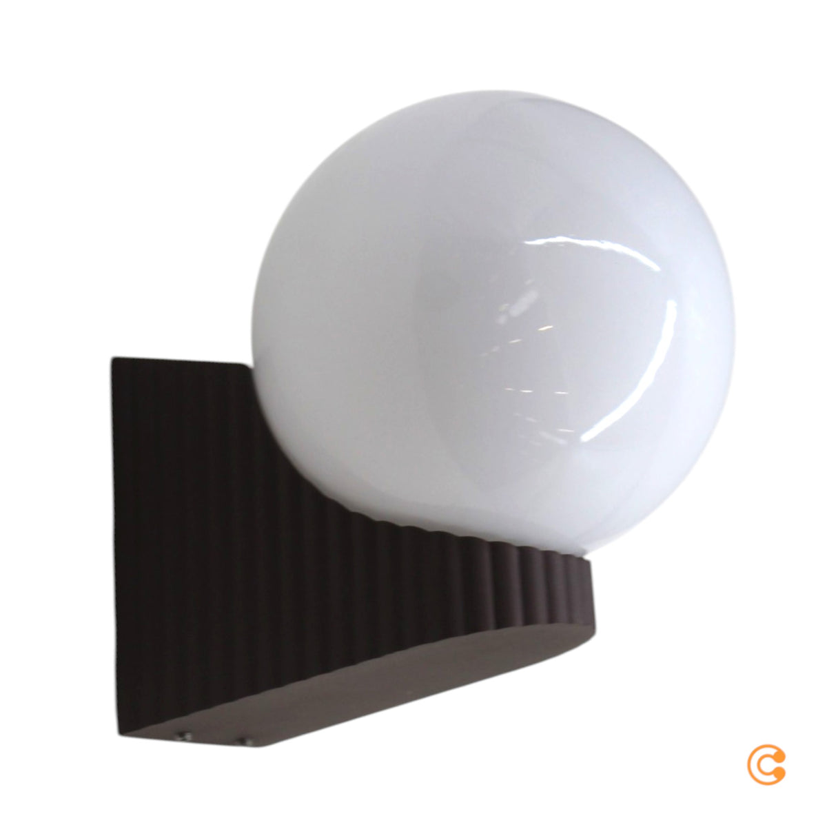 Nordlux Wandleuchte Wandlampe Hayley Braun Kugel Glas matt E27 LED Aluminium - 5704924015557