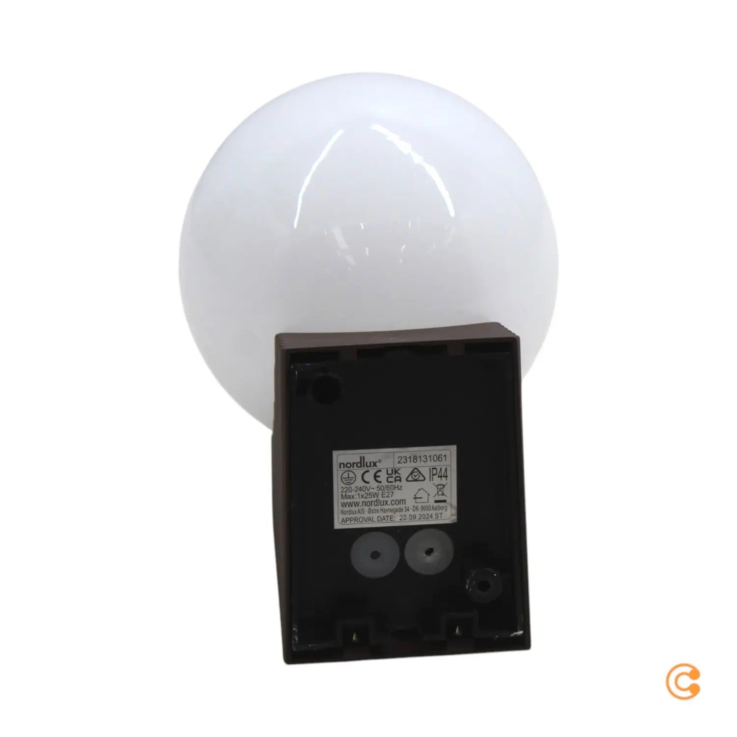B-Ware Nordlux Wandleuchte Wandlampe Hayley Braun Kugel Glas Matt E27 Led Aluminium - 5704924015557