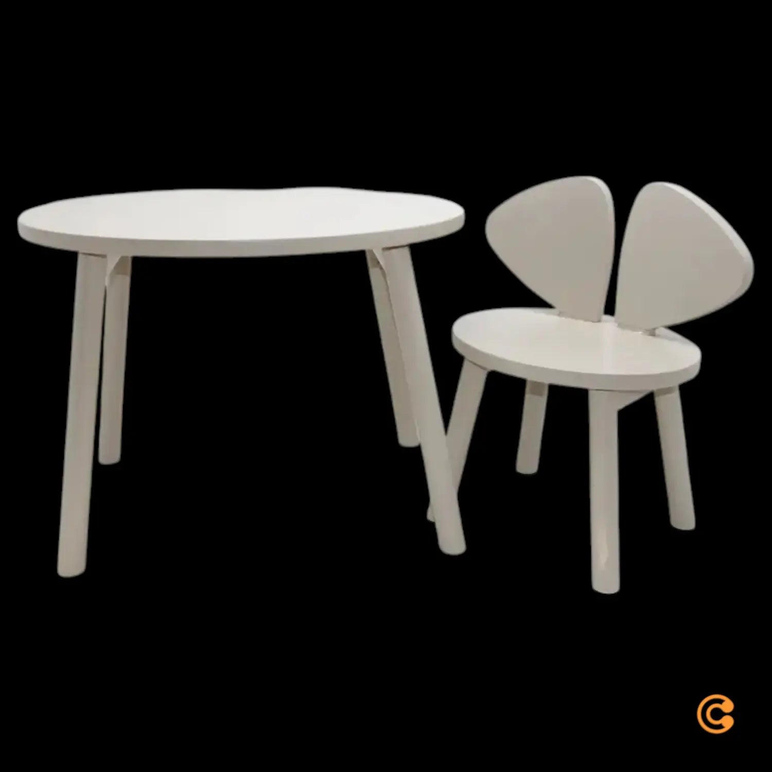 C-Ware Nofred   Mouse Toddler Set Stuhl Und Tisch Birke Beige Lackiert Siehe Text/Foto - 5713994124144