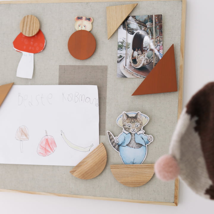 Nofred Pinnwand Magnet Wandtafel Memoboard Wandboard 51 x 51cm Textil Beige Deko - 5713994177119