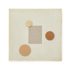 B-Ware Nofred Pinnwand Magnet Wandtafel Memoboard Wandboard 51 x 51cm Textil Beige Deko