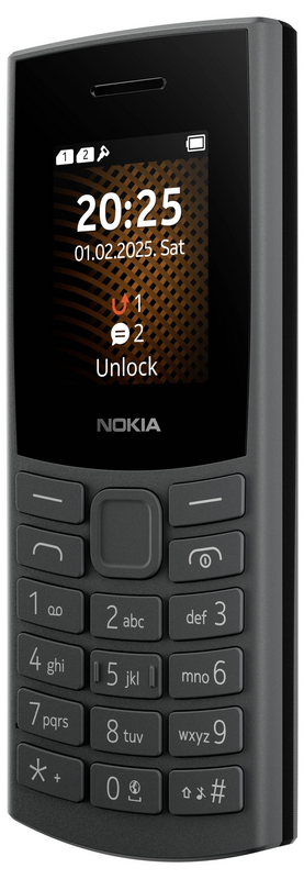 B-Ware Nokia Handy Mobiltelefon 105 Dual Sim Schwarz Polycarbonat Hülle 2 G Netz Telefon - 6438409099174
