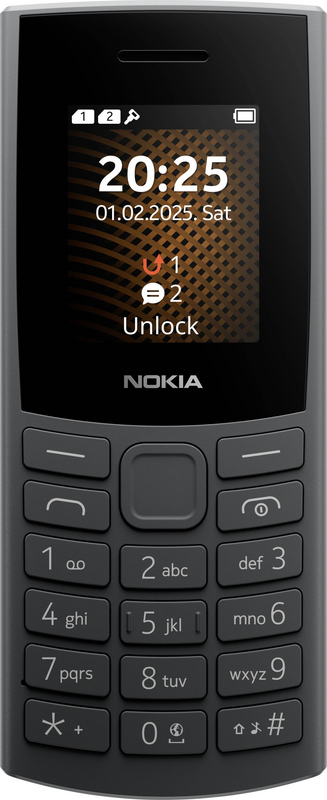 B-Ware Nokia Handy Mobiltelefon 105 Dual Sim Schwarz Polycarbonat Hülle 2 G Netz Telefon - 6438409099174