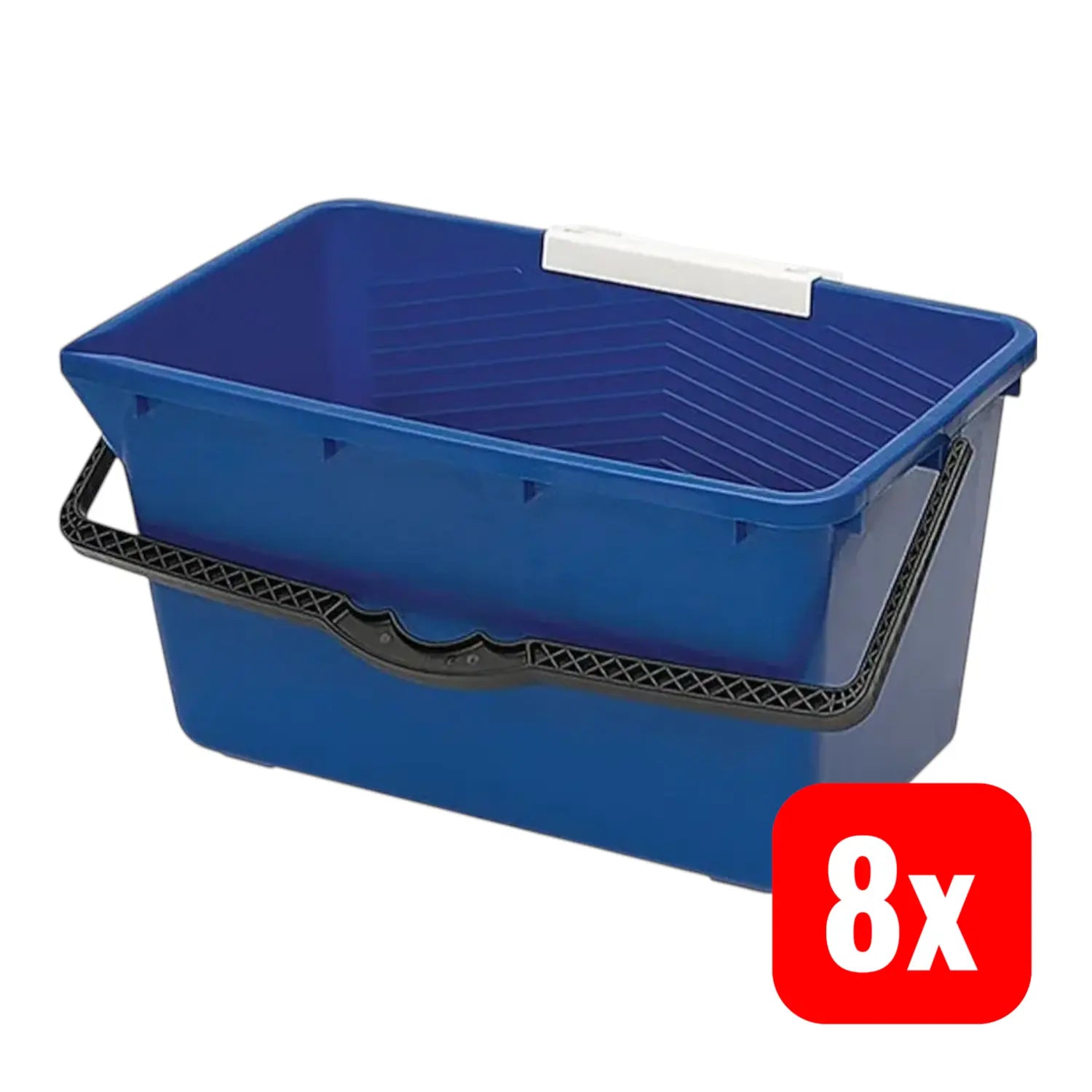 B-Ware Nölle Eimer Behälter Reinigung Kunststoff 18 Liter Blau Maßskala Stabil 8 Stück - 4250560512055