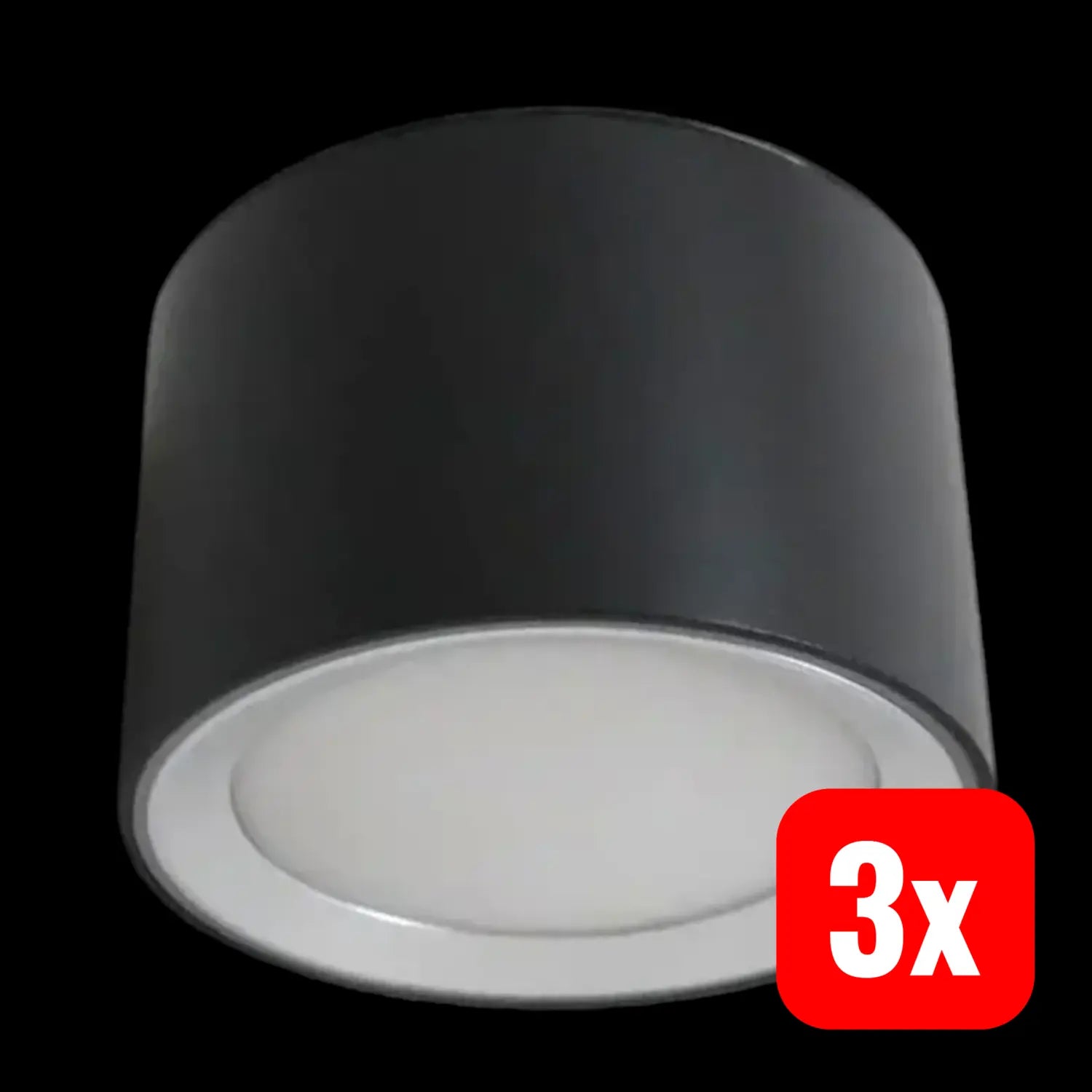 B-Ware Nordlux Led Bad Deckenleuchte Einbauleuchte Andre Led Ip44 Schwarz 3 Stück - 5704924022180