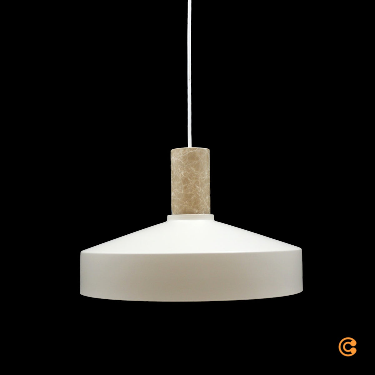 Nordlux Pendelleuchte Hängelampe Elvas Marmor Metall Beige E27 LED Leuchte Lampe - 5704924024238