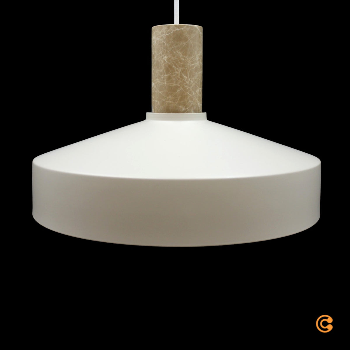 Nordlux Pendelleuchte Hängelampe Elvas Marmor Metall Beige E27 LED Leuchte Lampe - 5704924024238