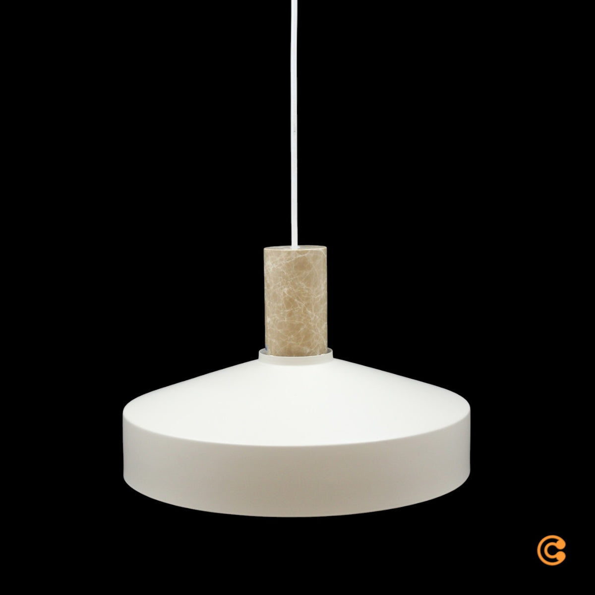 Nordlux Pendelleuchte Hängelampe Elvas Marmor Metall Beige E27 LED Leuchte Lampe - 5704924024238