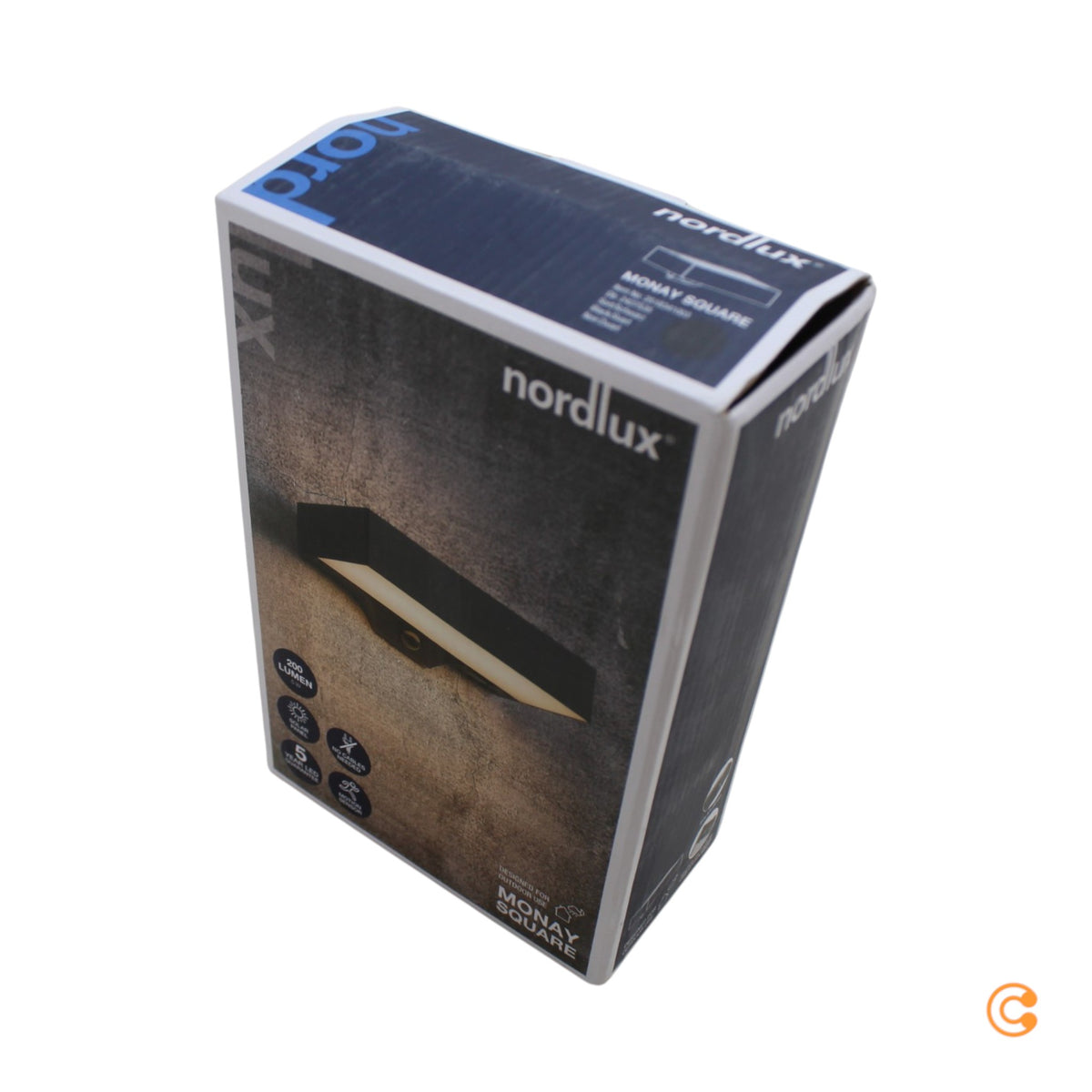 Nordlux Außenwandleuchte Solarleuchte LED Monay Square schwarz Bewegungsmelder - 5704924023538