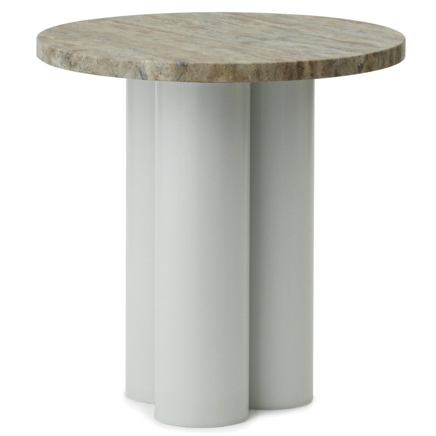Normann Copenhagen Beistelltisch Tisch ø 40 Cm Travertine Silver Light Green B-Ware - 5715396047557
