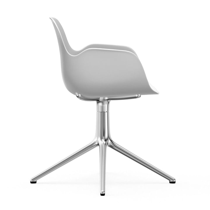 Normann Copenhagen Form Drehsessel Drehstuhl Armlehnstuhl Büro Aluminium Weiß - 5712396018853