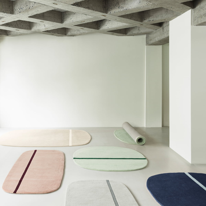 Normann Copenhagen Teppich Bodenbelag Oona Wollteppich 140 X 140 Cm Rosa B-Ware - 5707434058038