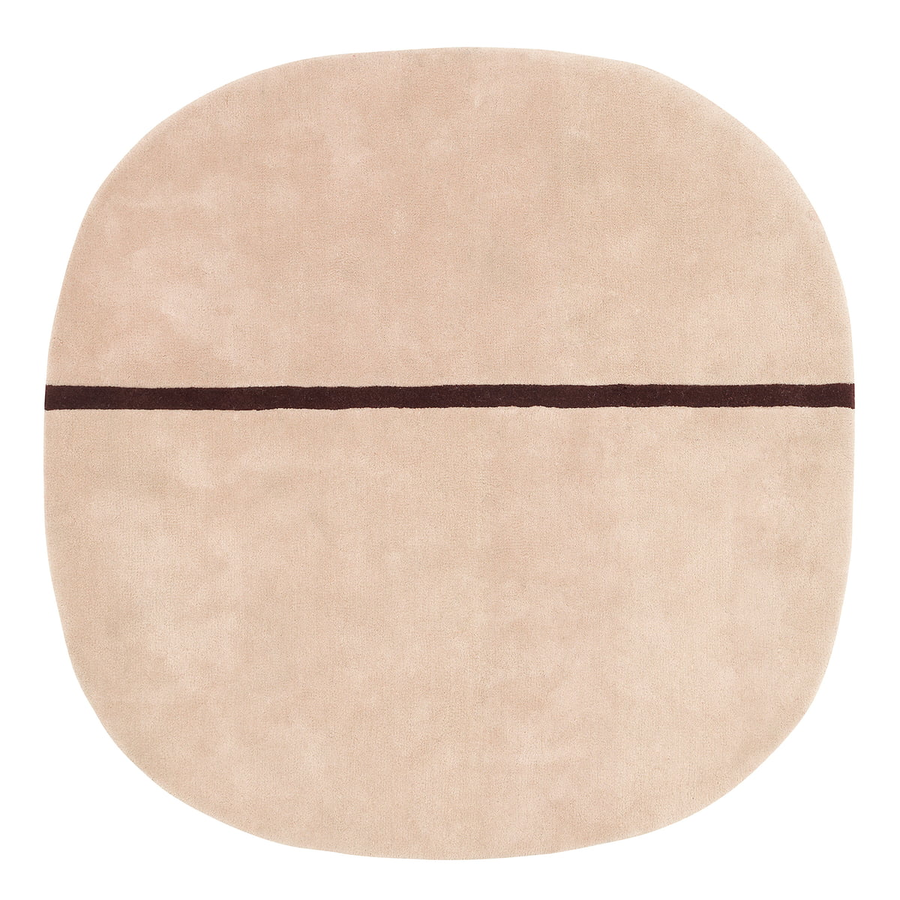 Normann Copenhagen Teppich Bodenbelag Oona Wollteppich 140 X 140 Cm Rosa B-Ware - 5707434058038