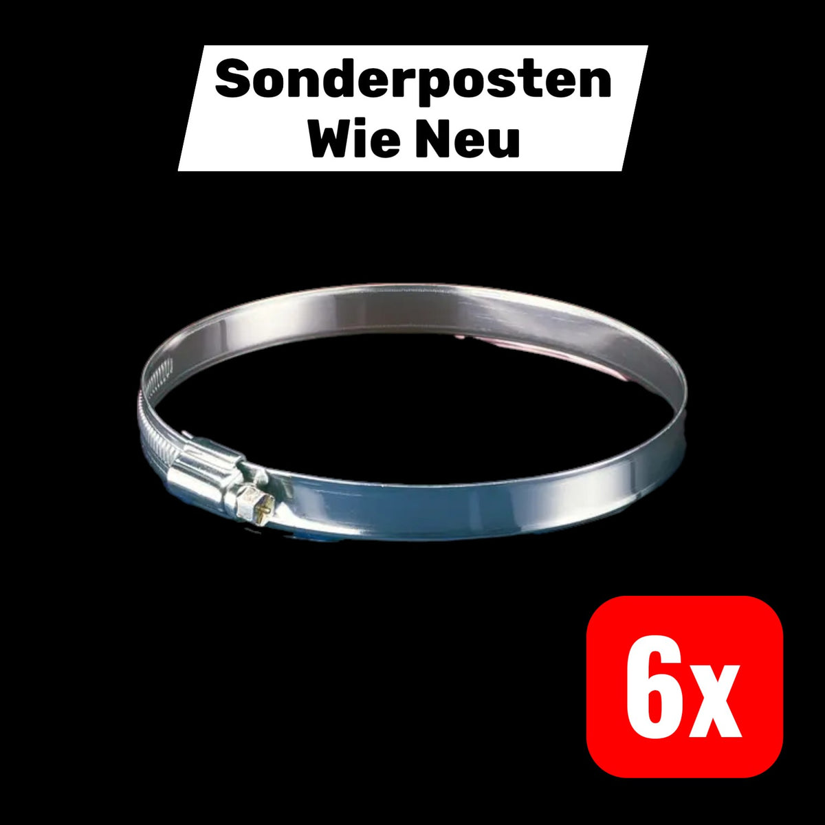 Norres Schlauchschelle Klemme CLAMP 208 stahl verzinkt 190 bis 210mm 6 STÜCK - 4049645023506