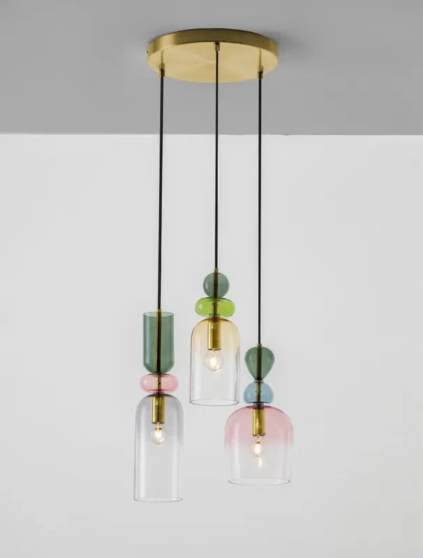 B-Ware Nova Luce Pendelleuchte Hängelampe Glas Gold Multifarben Murano E14 Led 3flammig - 5212017434227