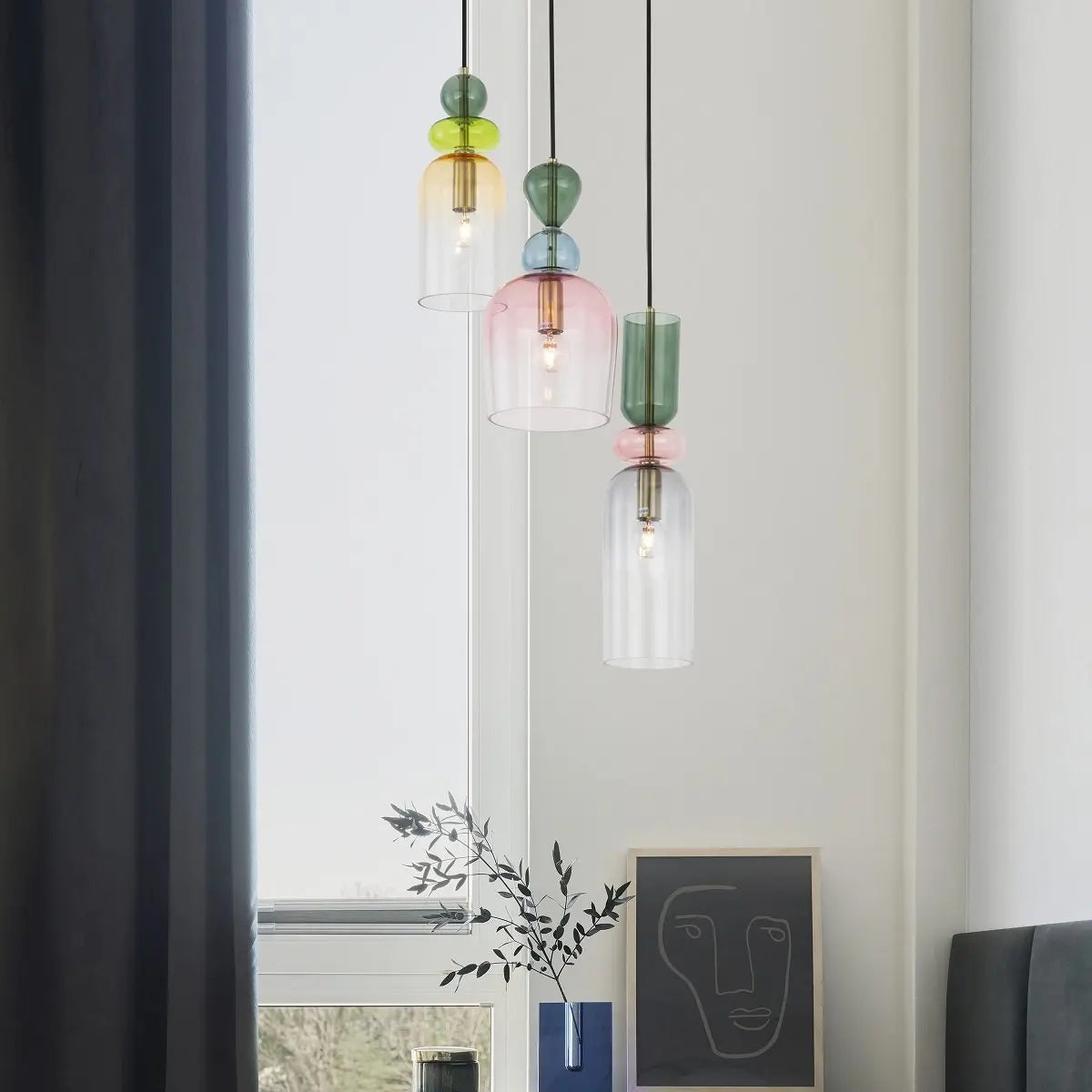 B-Ware Nova Luce Pendelleuchte Hängelampe Glas Gold Multifarben Murano E14 Led 3flammig - 5212017434227