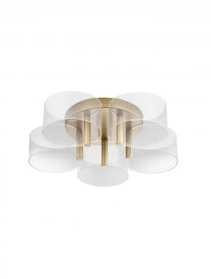 B-Ware Nova Luce Deckenleuchte Lampe Led Gatlin Gold Messing Aluminium Acryl 58 Cm 28 W