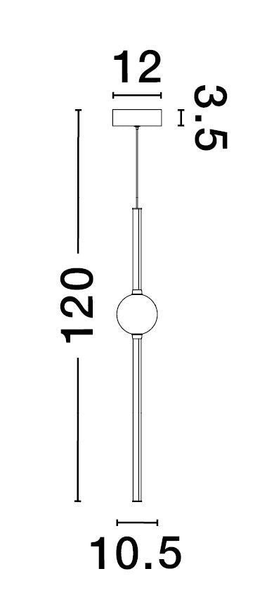 Nova Luce Pendelleuchte Hängeleuchte LED ACROBAT Schwarz Warmweiß dimmbar 13,6 W - 5212017440037