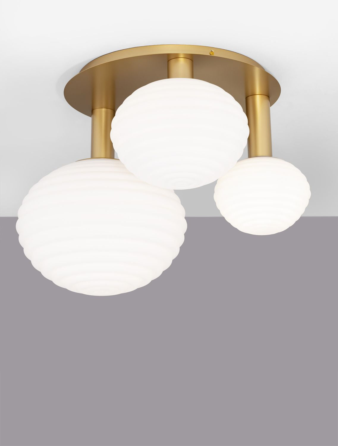 Nova Luce Deckenleuchte Deckenlampe ALLEN Gold Weiß E27 LED 3-fach dimmbar Glas - 5212017443267