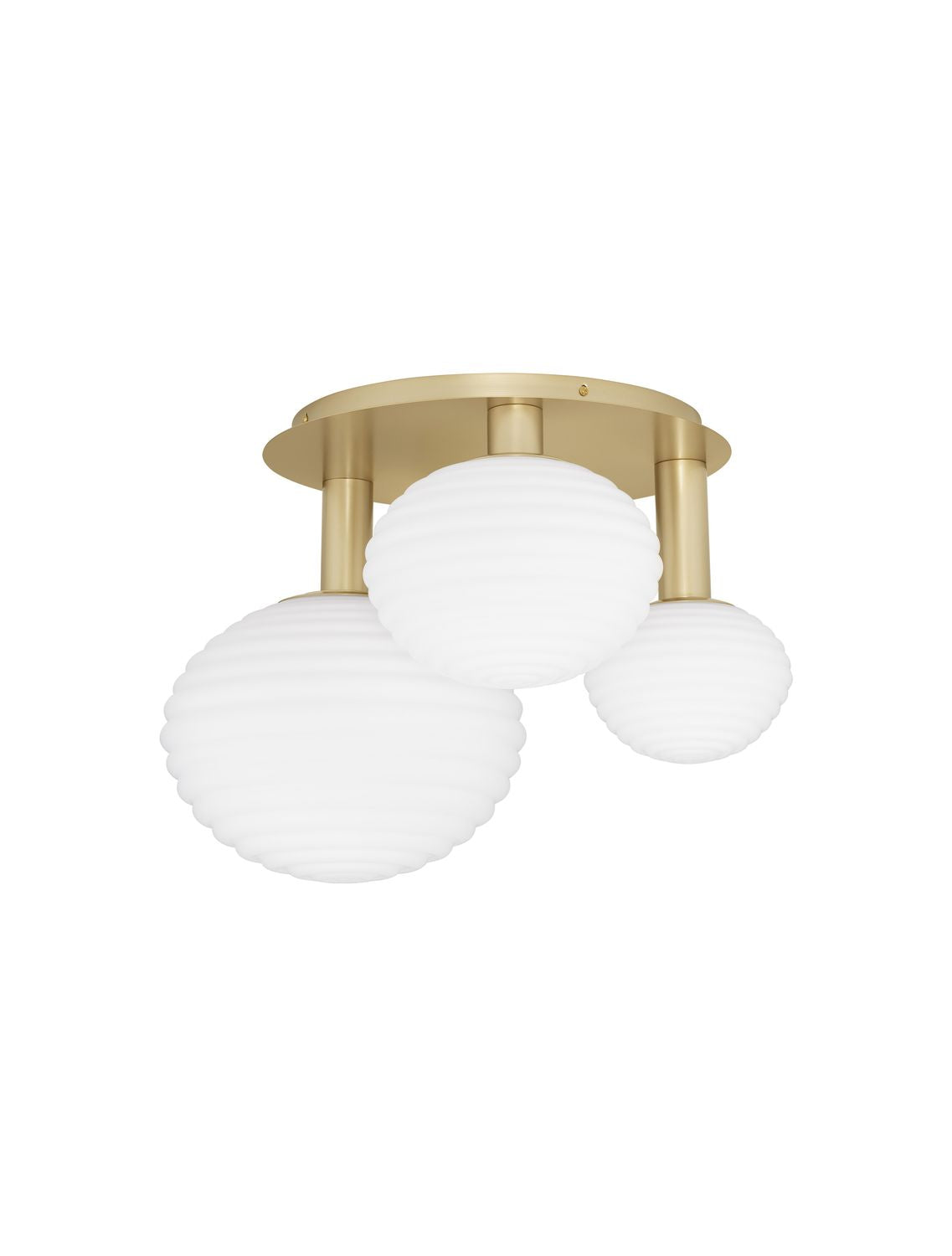 Nova Luce Deckenleuchte Deckenlampe ALLEN Gold Weiß E27 LED 3-fach dimmbar Glas - 5212017443267