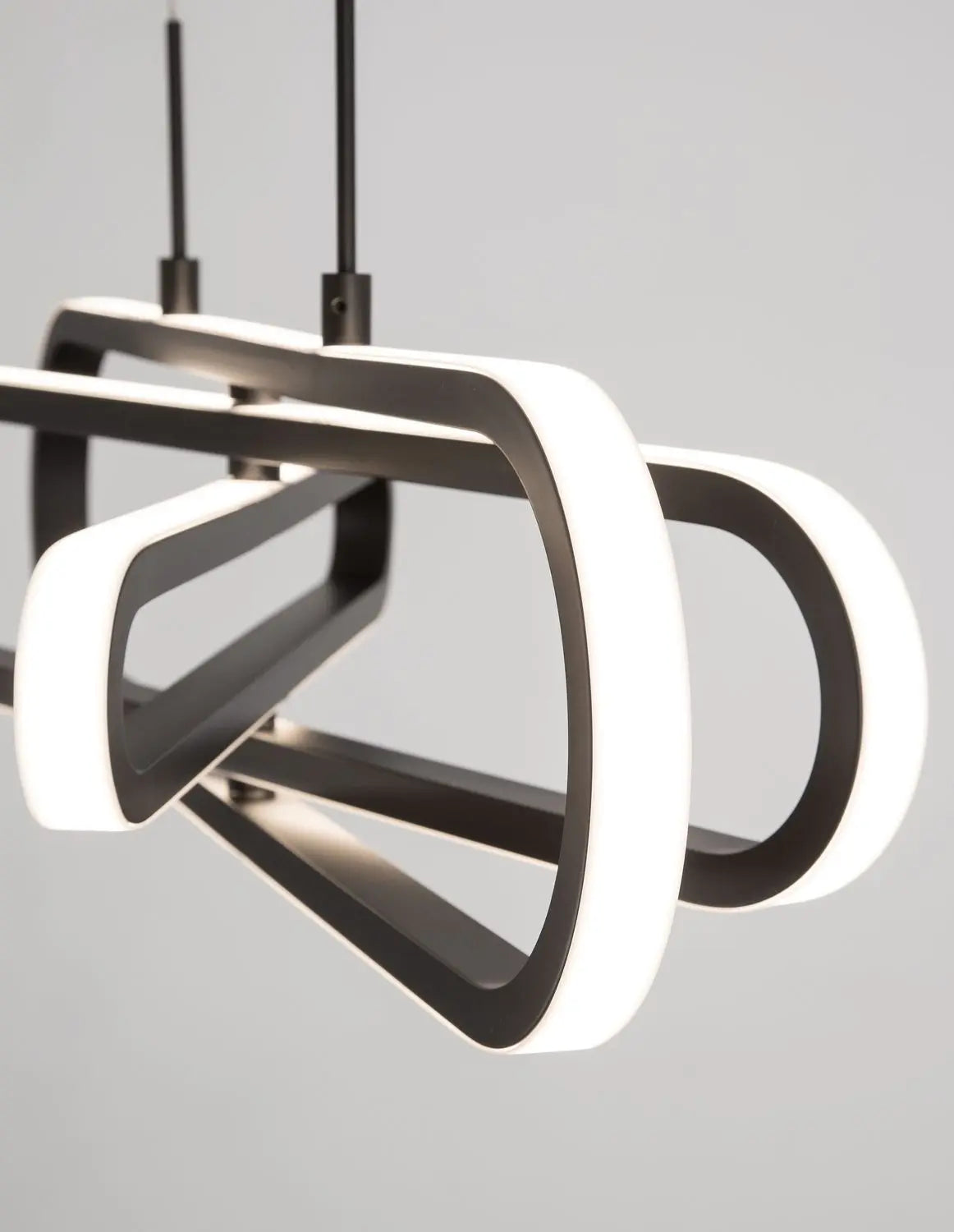 B-Ware Nova Luce Pendelleuchte Hängeleuchte Arte Led Lampe Matt Schwarz Warmweiß 64 Cm - 5212017426000