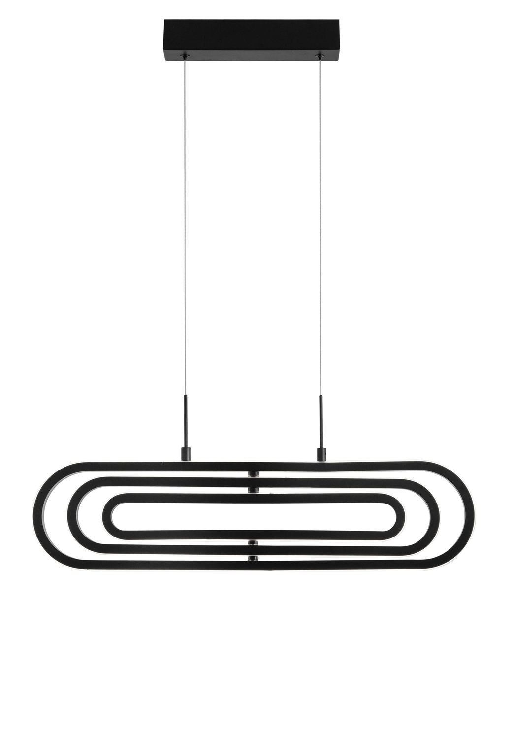 Nova Luce Pendelleuchte Hängeleuchte ARTE LED Lampe Matt Schwarz Warmweiß 64 cm - 5212017426000