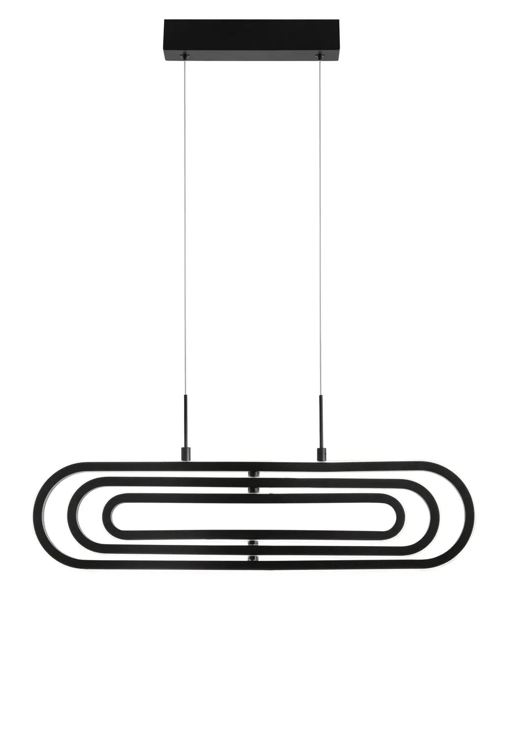 B-Ware Nova Luce Pendelleuchte Hängeleuchte Arte Led Lampe Matt Schwarz Warmweiß 64 Cm - 5212017426000
