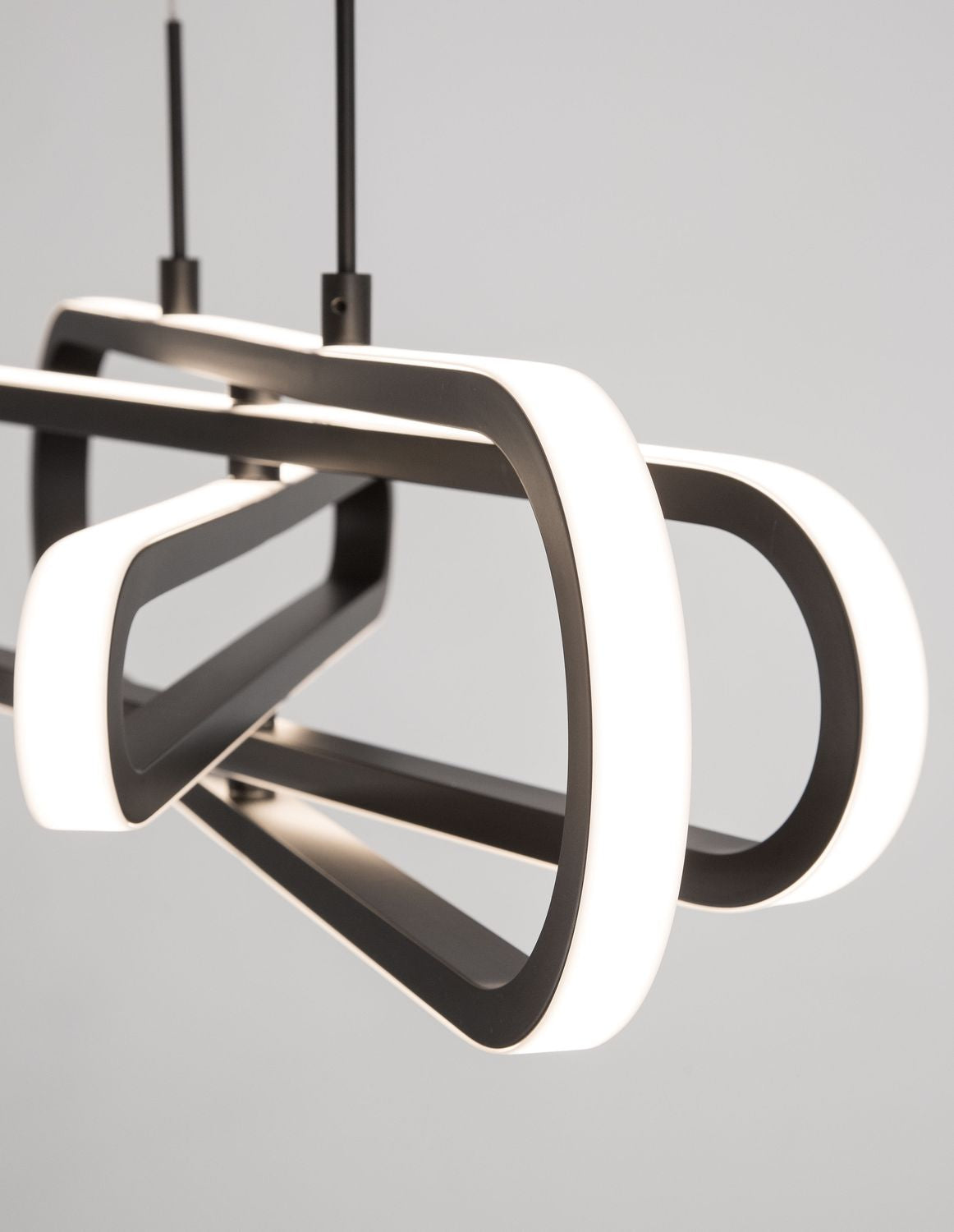 Nova Luce Pendelleuchte Hängeleuchte ARTE LED Lampe Matt Schwarz Warmweiß 64 cm - 5212017426000