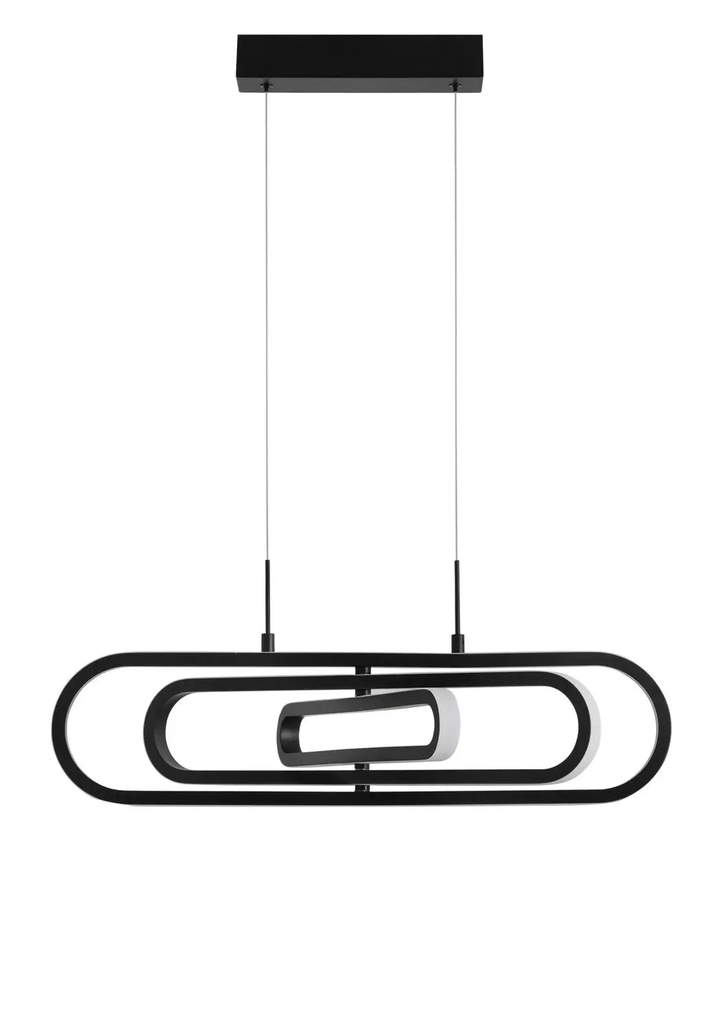 B-Ware Nova Luce Pendelleuchte Hängeleuchte Arte Led Lampe Matt Schwarz Warmweiß 64 Cm - 5212017426000