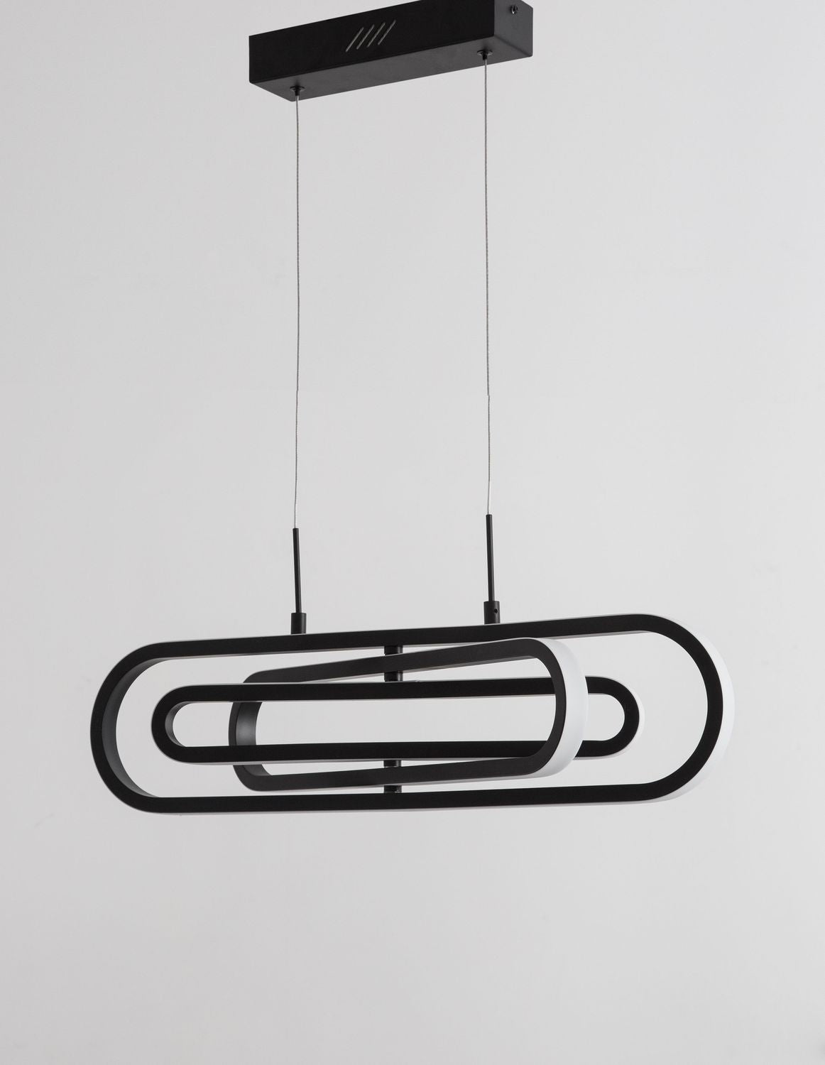 Nova Luce Pendelleuchte Hängeleuchte ARTE LED Lampe Matt Schwarz Warmweiß 64 cm - 5212017426000