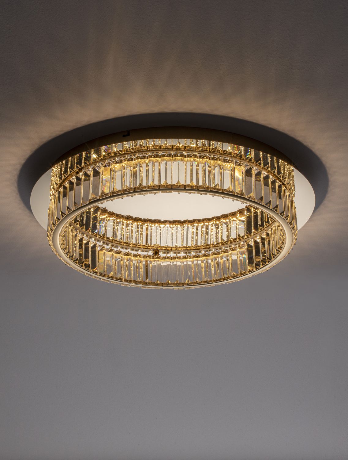 Nova Luce Deckenleuchte Deckenlampe LED AURELIA Gold Neutralweiß dimmbar 50 cm - 5212017435231