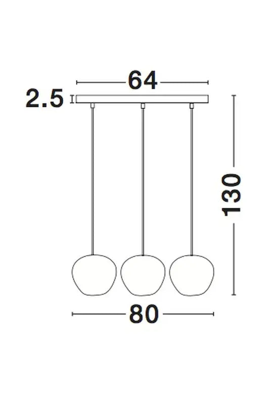 B-Ware Nova Luce Pendelleuchte Hängeleuchte Cedro Schwarz Dimmbar E27 Led 3 Flammig - 5212017407535