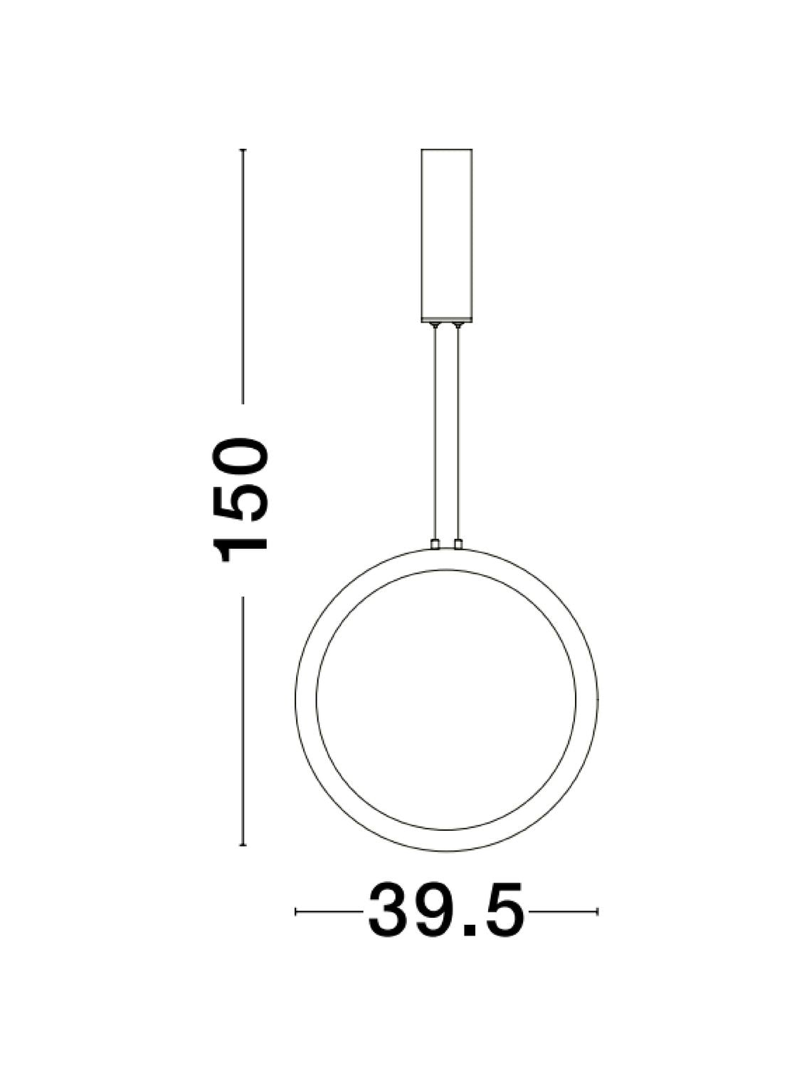Nova Luce Pendelleuchte Hängeleuchte CHANGE LED Messing Warmweiß dimmbar 39,5 cm - 5212017437280