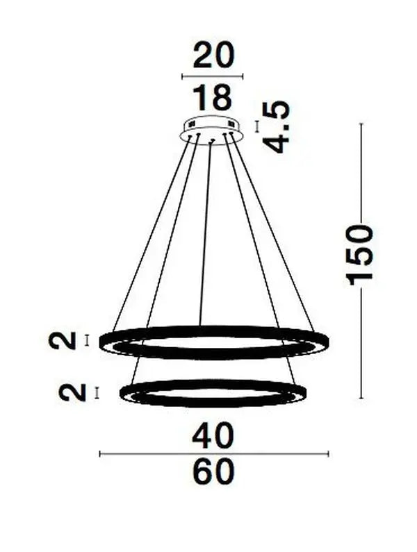 B-Ware Nova Luce Pendelleuchte Hängeleuchte Cilion Led Messing Warmweiß Dimmbar 60 Cm - 5212017429810