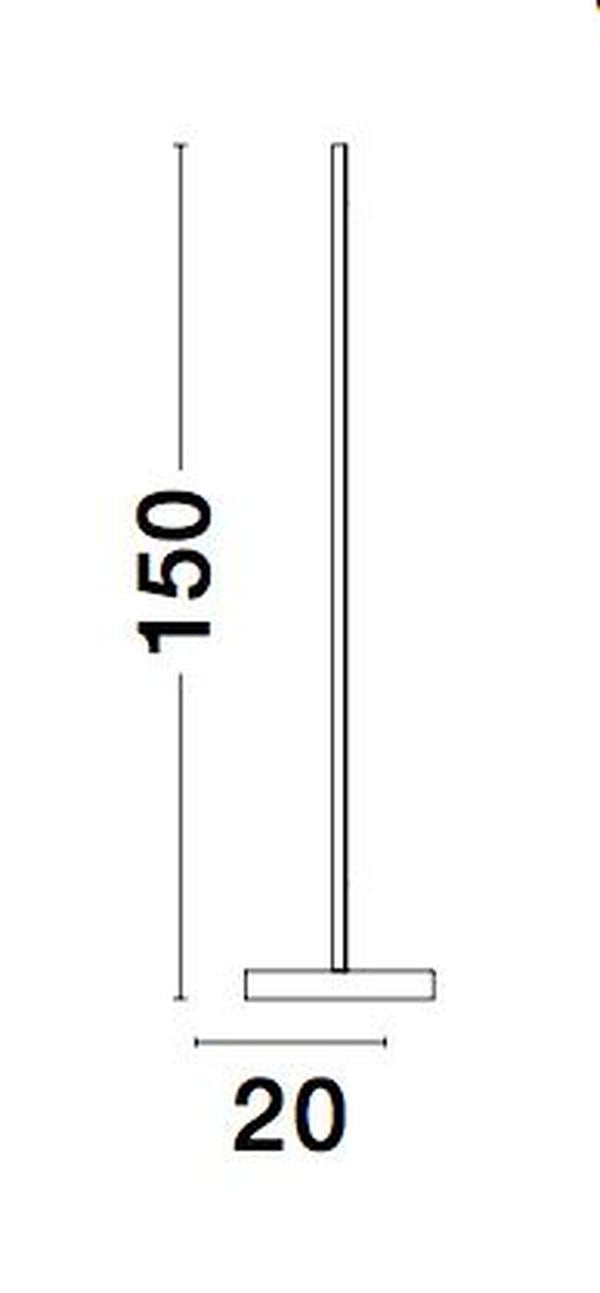 Nova Luce Stehlampe Standleuchte COLBY LED Schwarz Warmweiß Aluminium 150 cm 18W - 5212017431547