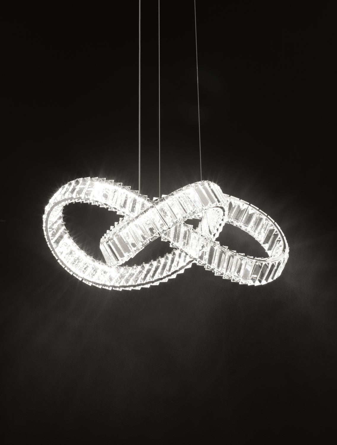 Nova Luce Pendelleuchte Hängeleuchte CONCETO LED Chrom dimmbar 60 cm SIEHE TEXT - 5212017440174