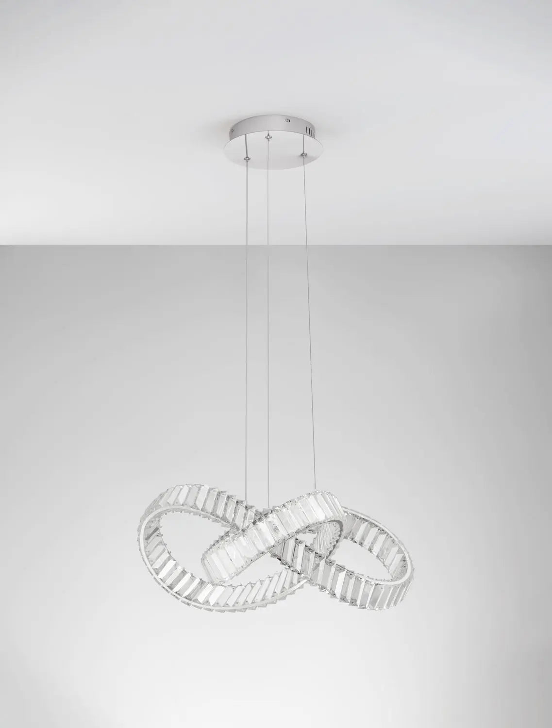 B-Ware Nova Luce Pendelleuchte Hängeleuchte Conceto Led Chrom Dimmbar 60 Cm Siehe Text - 5212017440174