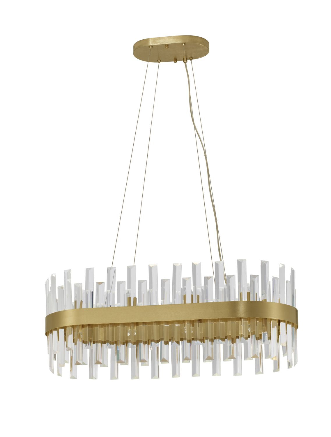 Nova Luce Pendelleuchte Hängeleuchte Kronleuchter CROWN Satin Gold G9 LED 80 cm - 5212017433930
