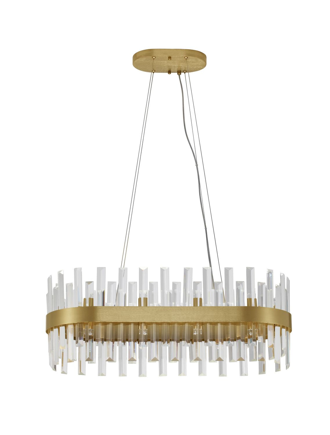 Nova Luce Pendelleuchte Hängeleuchte Kronleuchter CROWN Satin Gold G9 LED 80 cm - 5212017433930