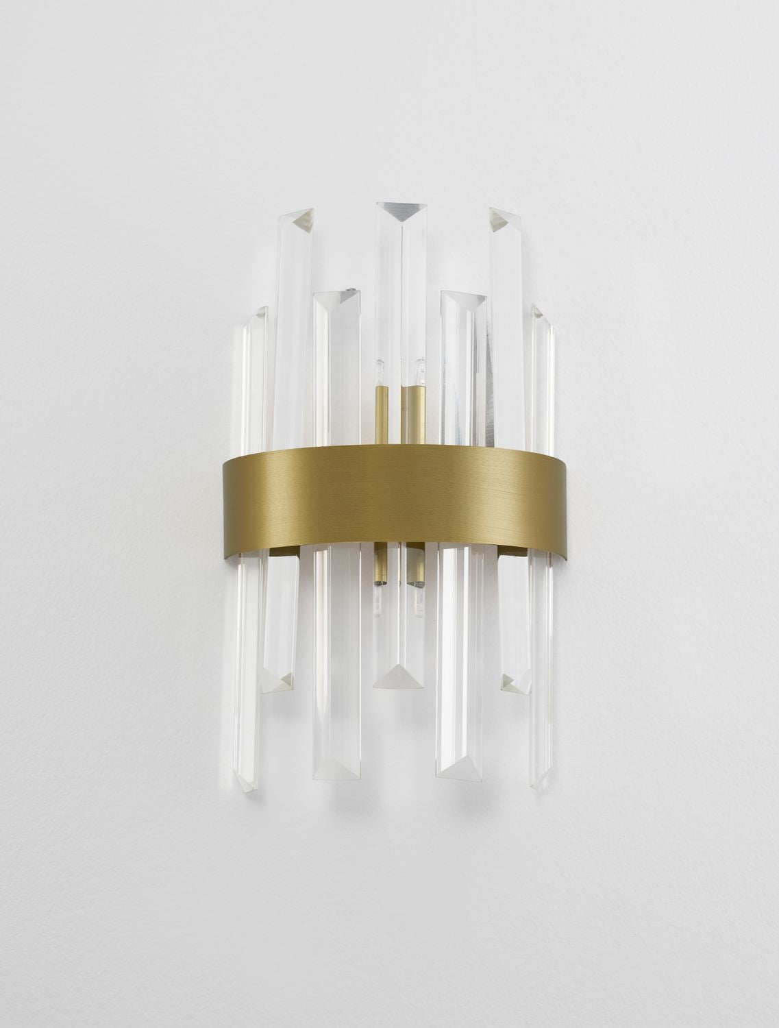 Nova Luce Wandleuchte Wandlampe CROWN Satin G9 LED dimmbar 30 cm Kristallglas - 5212017433961