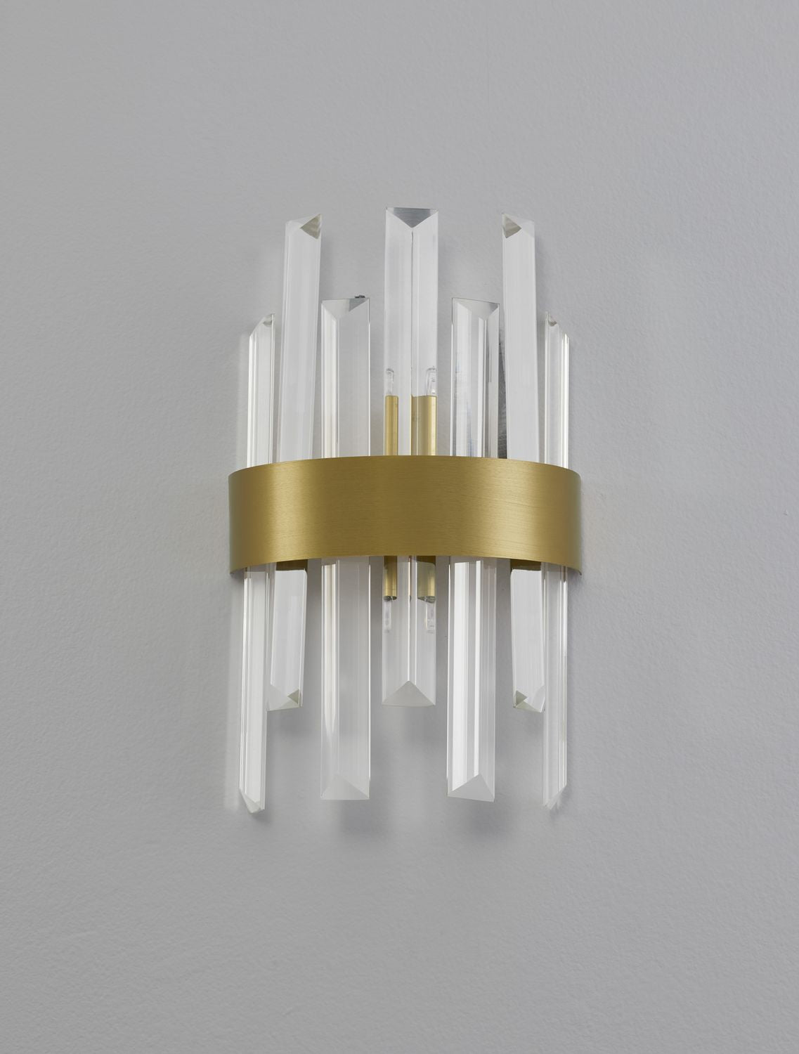 Nova Luce Wandleuchte Wandlampe CROWN Satin G9 LED dimmbar 30 cm Kristallglas - 5212017433961