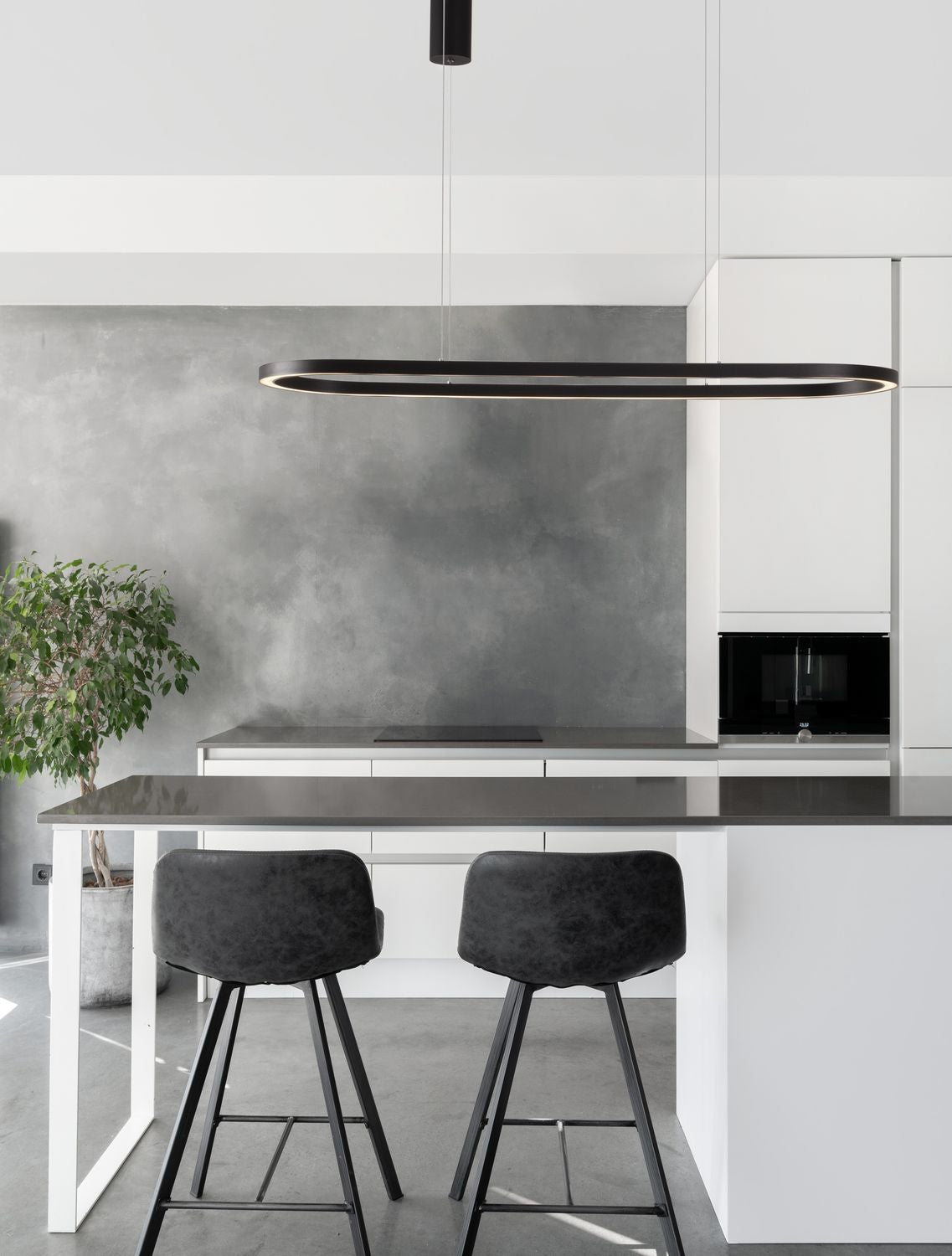Nova Luce Pendelleuchte Hängelampe CUPPE LED Schwarz Warmweiß dimmbar 120 cm 317 - 5212017438492