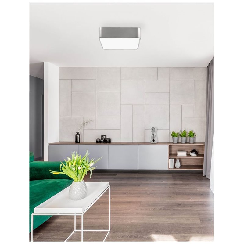 NOVA LUCE Deckenleuchte Lampe RAGU Nickel E27 LED Acryl Metall modern 36x36 cm - 5212017413758
