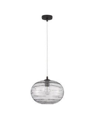 B-Ware Nova Luce Pendelleuchte Hängeleuchte Evleen E27 Led Schwarz Dimmbar Glas ø 30 Cm
