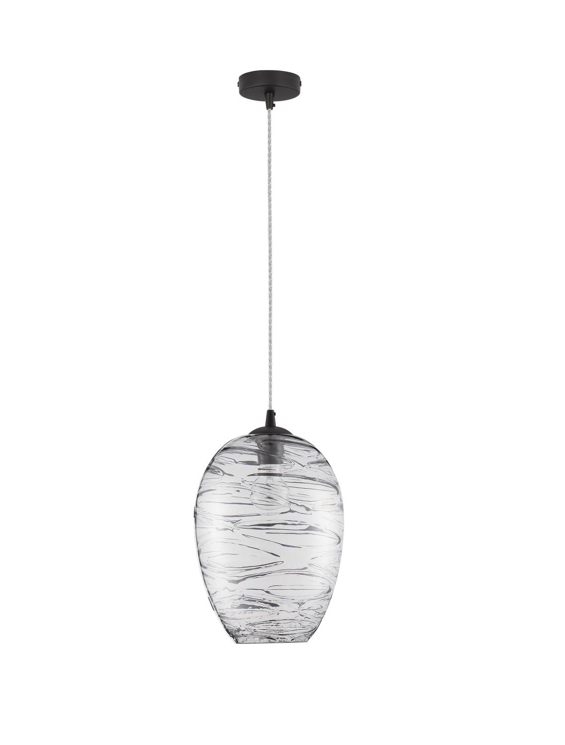 Nova Luce Pendelleuchte Hängeleuchte Lampe EVLEEN E27 LED Schwarz dimmbar Ø 23cm - 5212017434449