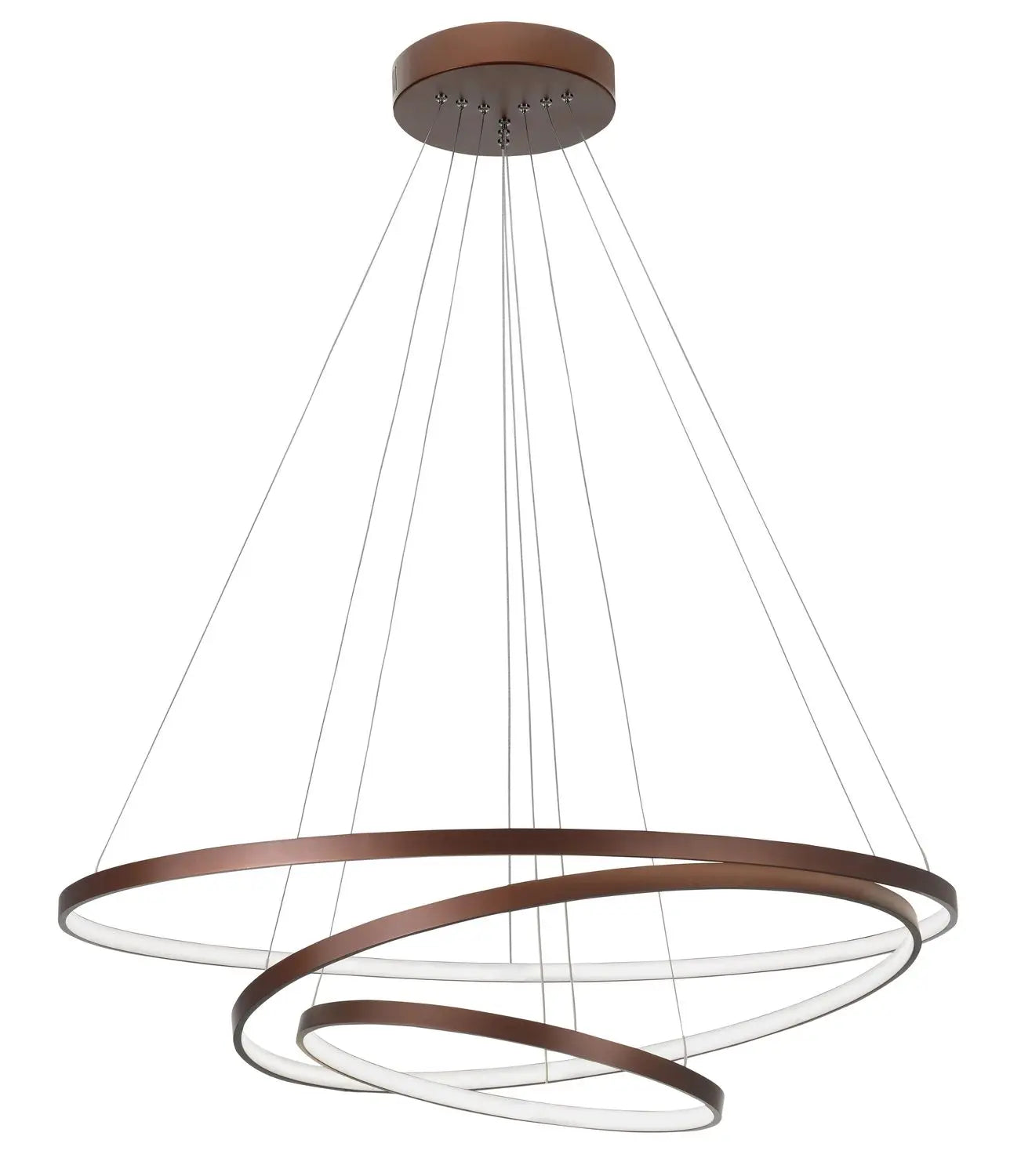 B-Ware Nova Luce Pendelleuchte Hängeleuchte Led Braun Ferrol Dimmbar ø 80 Cm Siehe Text - 5212017407238