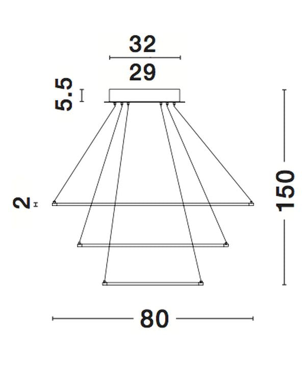 Nova Luce Pendelleuchte Hängeleuchte LED Braun FERROL dimmbar Ø 80 cm SIEHE TEXT - 5212017407238