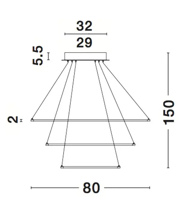 B-Ware Nova Luce Pendelleuchte Hängeleuchte Led Braun Ferrol Dimmbar ø 80 Cm Siehe Text - 5212017407238