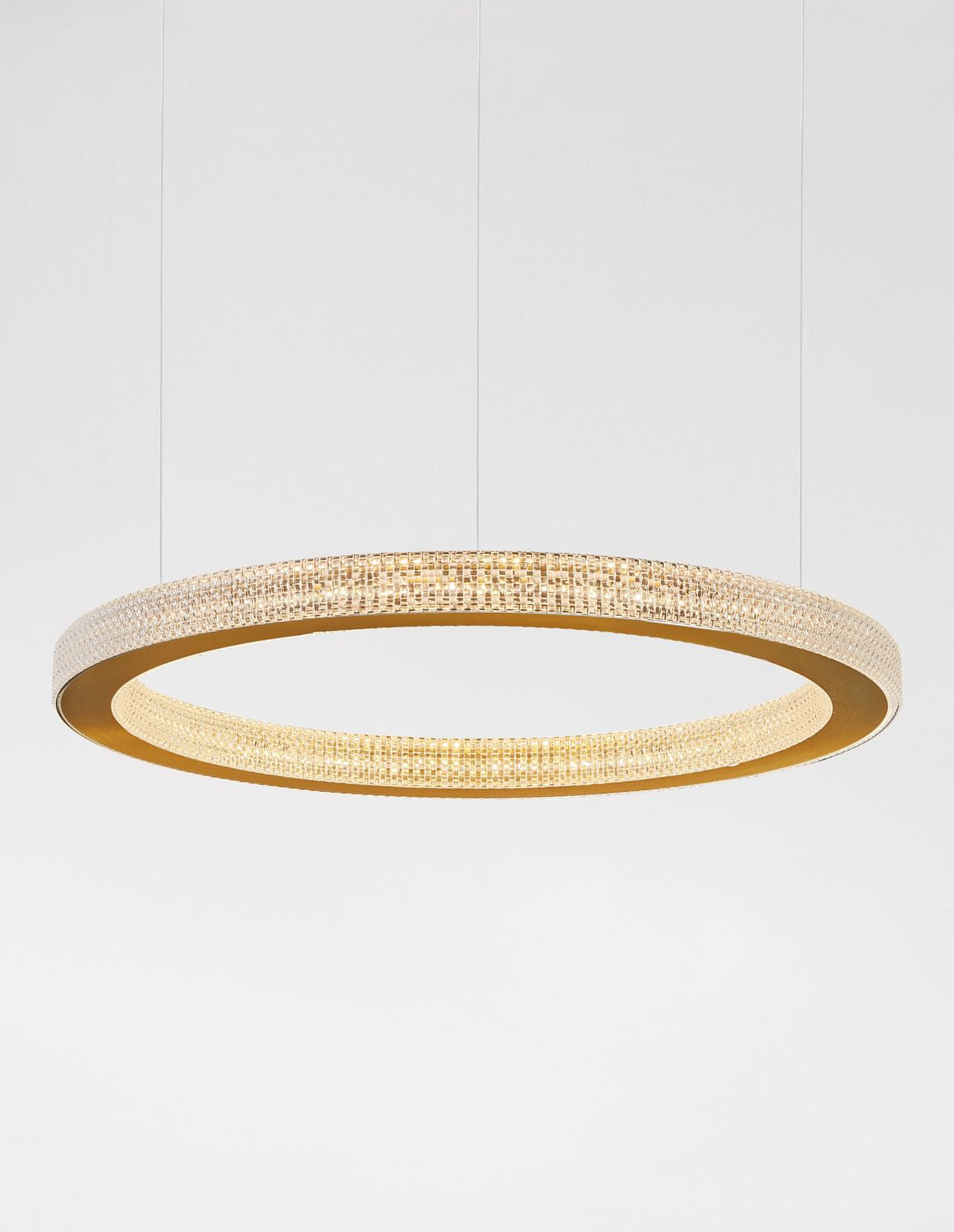 Nova Luce Pendelleuchte Hängeleuchte FIORE LED Gold Warmweiß dimmbar 60 cm 60 W - 5212017424136